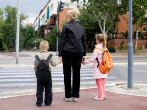 child pedestrian injured crossing street